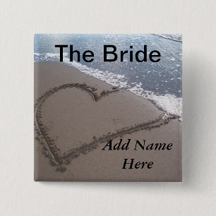 Braut-Strand-Hochzeits-Knopf Button