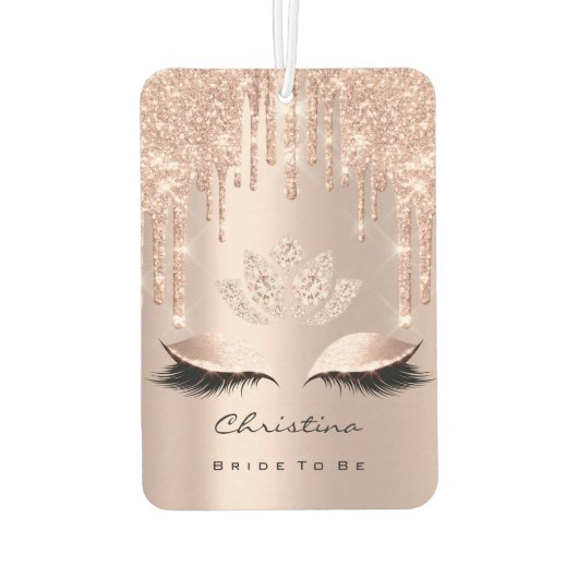 Braut süß zu sein 16. Rosa Rose Park Diamond Autolufterfrischer (Rückseite)