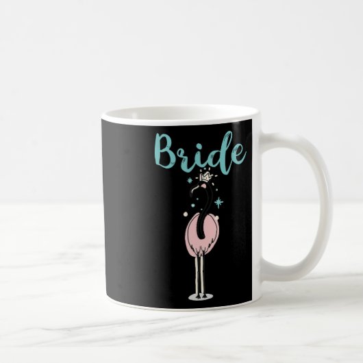 Braut - Süße Flamingo Junggesellinnenabschied Brau Kaffeetasse (Rechts)