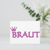 Braut-Symbol Postkarte (Stehend Vorderseite)