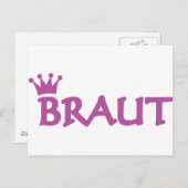 Braut-Symbol Postkarte (Vorne/Hinten)