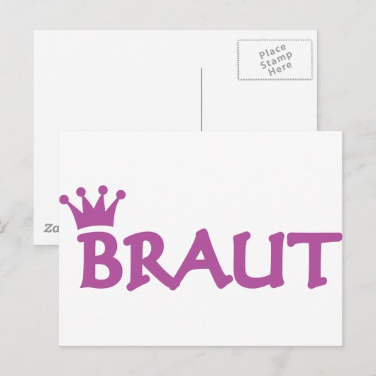 Braut-Symbol Postkarte (Vorne/Hinten)