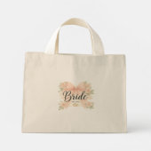 Braut-Tasche, Personalisiertes Brautgeschenk, EST. Mini Stoffbeutel (Rückseite)