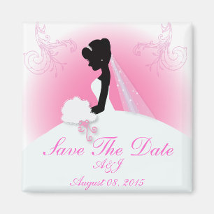 Braut-Team Brautkleid Braut Braut-Silhouette Magnet
