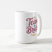 Braut-Team Glitzer Brautjungfer Geschenk Kaffeetas Kaffeetasse (VorderseiteRechts)
