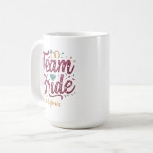 Braut-Team Glitzer Brautjungfer Geschenk Kaffeetas Kaffeetasse (Vorderseite Links)
