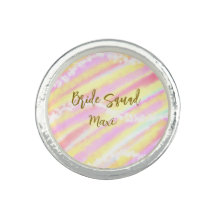 Braut-Team goldenes pastellrosa farbenfroher Glitt