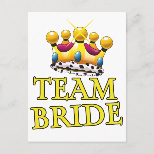 Braut-Team Hochzeitskrone Postkarte (Vorderseite)