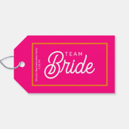 Braut-Team Hot Pink und Orange Benutzerdefinierte  Geschenkanhänger