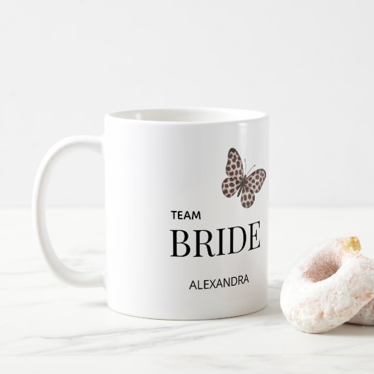 Braut-Team Individuelles Hochzeitsdesign Kaffeetasse (Mit Donut)