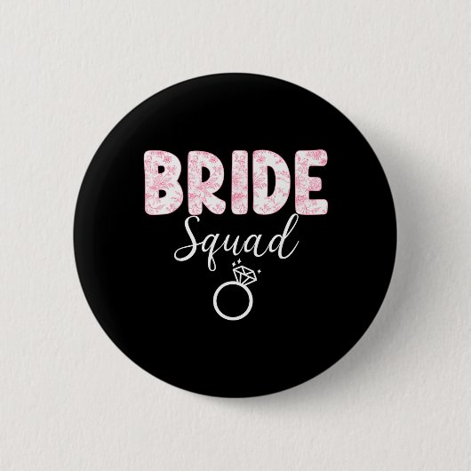 Braut-Team Junggesellinnenabschied Coquette Bow Button (Vorderseite)