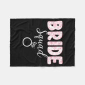 Braut-Team Junggesellinnenabschied Coquette Bow Fleecedecke (Vorderseite (Horizontal))