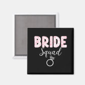 Braut-Team Junggesellinnenabschied Coquette Bow Magnet (Vorderseite/Rückseite)