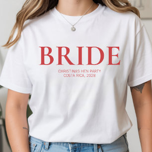 Braut Team-Shirts Personalisiertes Hochzeitsgesche T-Shirt