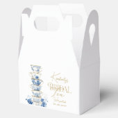 Braut-Teaparty Chinoiserie Blau Brautdusche Geschenkschachtel (Geöffnet)