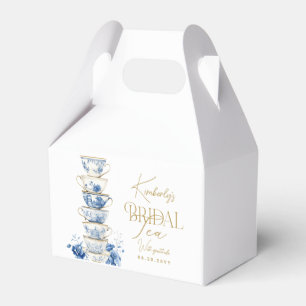 Braut-Teaparty Chinoiserie Blau Brautdusche Geschenkschachtel