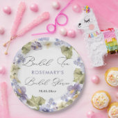 Braut Tee Wasserfarbe Floral Brautparty Pappteller (Party)