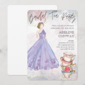 Braut-Teefeier Einladung (Vorne/Hinten)