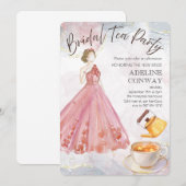 Braut-Teefest Einladung (Vorne/Hinten)