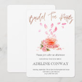 Braut-Teefest Einladung (Vorne/Hinten)