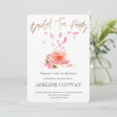 Braut-Teefest Einladung (Stehend Vorderseite)