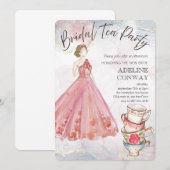 Braut-Teefest Einladung (Vorne/Hinten)
