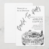 Braut-Teeparty-Feier Einladung (Vorne/Hinten)