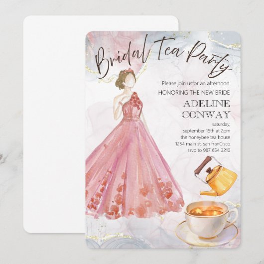 Braut-Teil-Feier Einladung (Vorne/Hinten)