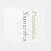 Braut-to-be-Hashtag-Junggesellinnenabschied Brauts Fleecedecke (Vorderseite (Horizontal))