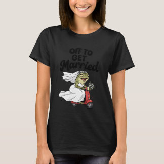 Braut-to-be-Junggesellinnenabschied-Frosch auf Sco T-Shirt