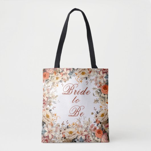 Braut-to-be-Wedding wunderschöner Blumenstrauß Tasche (Vorderseite)