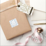 Braut Toast an der Küste Muscheln Brautparty Quadratischer Aufkleber<br><div class="desc">Feiern Sie romantische Strandmomente mit unserer eleganten Kollektion "Bridal Toast on the Coast", inspiriert von luftigen Strandtagen und zeitlosem Küstencharme. Die weichen blauen Streifen erzeugen ein frisches, nautisches Gefühl, während zarte, handgezeichnete Muscheln, Seesterne und süße Schleifenakzente dem Design elegante Details hinzufügen. Die verfeinerte Skript-Typografie bringt einen Hauch von Raffinesse und...</div>