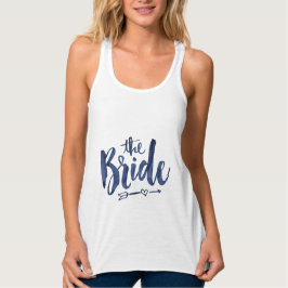 Braut-Trägershirt - Marine-Aquarell Tank Top
