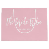 Braut Tribe Blush Rosa Hochzeit Große Geschenktüte (Vorderseite)