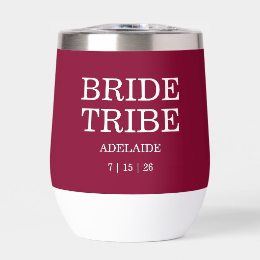 Braut Tribe Brautparty Cranberry Rot (Vorderseite)