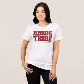 Braut Tribe Burgunder Junggesellinnen-Abschied Tri-Blend Shirt (Vorderseite voll)
