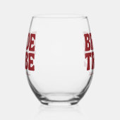 Braut Tribe Burgunder-Junggesellinnen-Abschied Weinglas Ohne Stiel (Links)