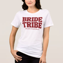 Braut Tribe Burgunder Junggesellinnenabschied Tri-Blend Shirt