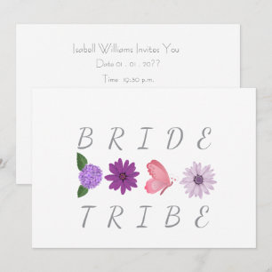Braut Tribe Floral Junggesellinnen-Abschiedsparty Einladung