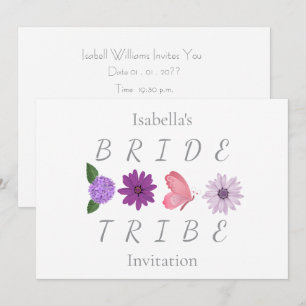 Braut Tribe Floral Junggesellinnenabschied Einladung