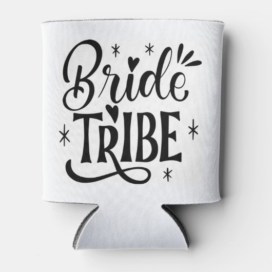 Braut Tribe Glitzerschrift Dosenkühler (Vorderseite)