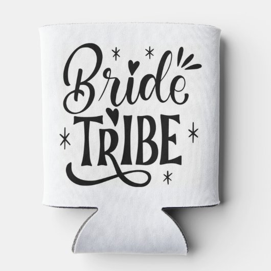 Braut Tribe Glitzerschrift Dosenkühler (Rückseite)