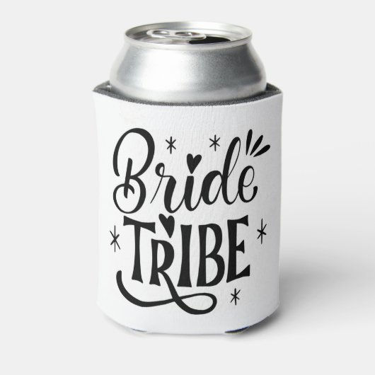 Braut Tribe Glitzerschrift Dosenkühler (Kanne Rückseite)