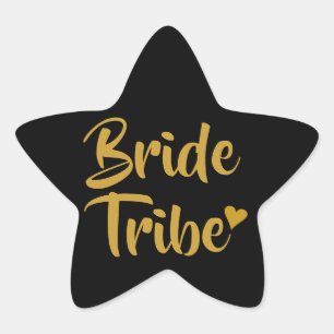 Braut Tribe Gold Herz Stern-Aufkleber