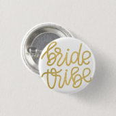 Braut Tribe Hochzeitsknopf Button (Vorne & Hinten)