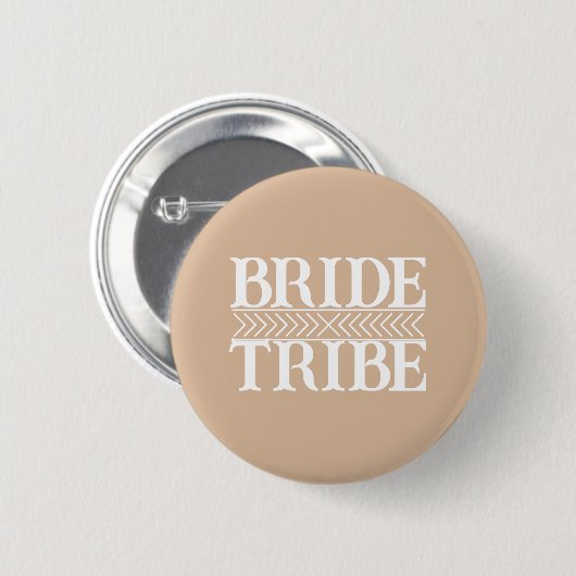 Braut Tribe im stilisierten Beigeton Button (Vorne & Hinten)