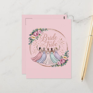 Braut Tribe Individueller Name Junggesellinnenabsc Postkarte