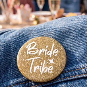 Braut Tribe Junggesellinnenabschied Nadel Gold Button