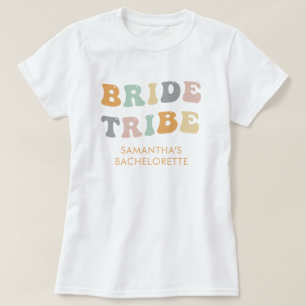 Braut Tribe Junggesellinnenabschied Retro-Party T-Shirt