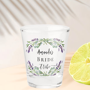 Braut Tribe Lavendel Eukalyptus Grünzeug Hochzeit Schnapsglas